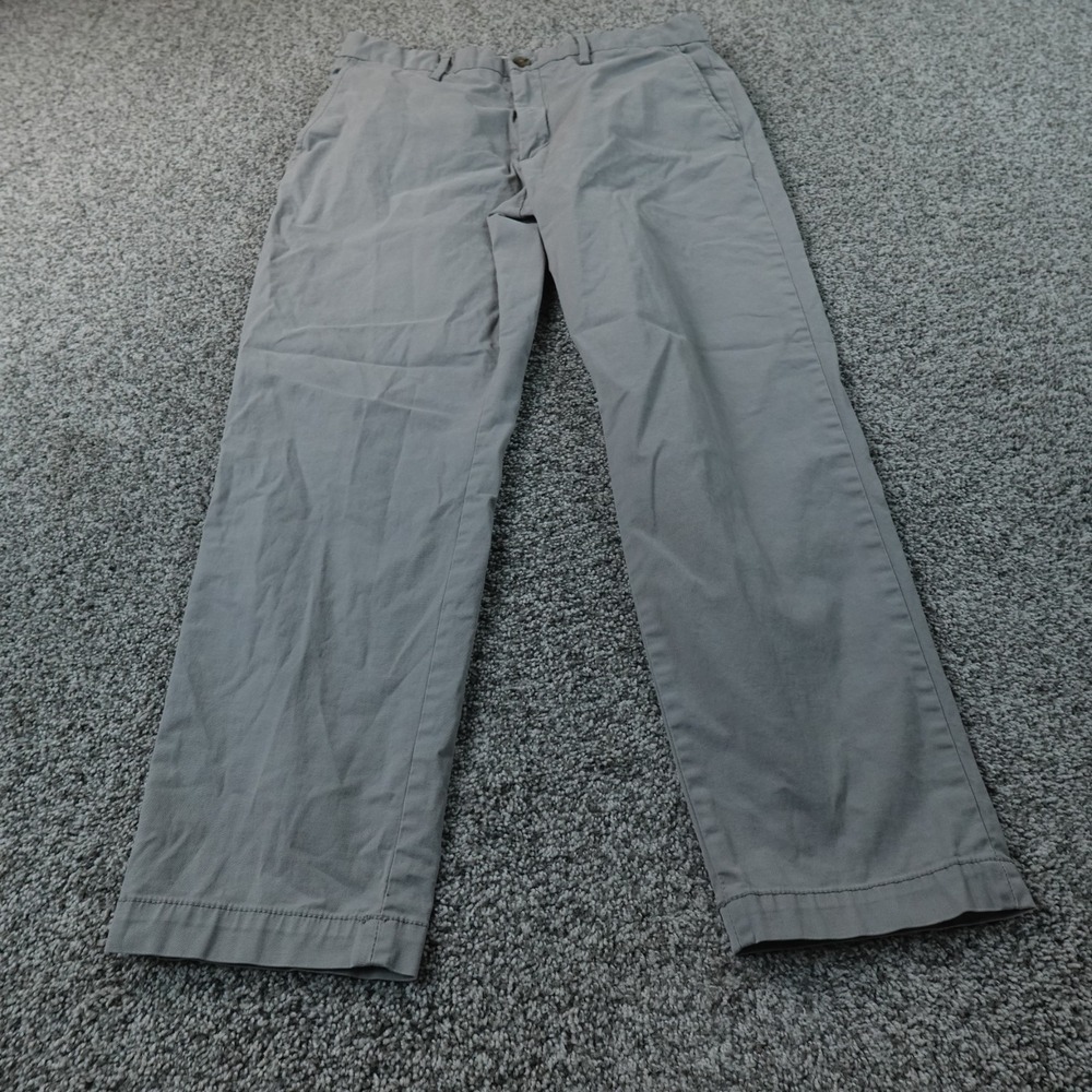 Banana‎ Republic Pants Mens 33X30 Gray Chino Trouser Athletic Fit Stretch Preppy